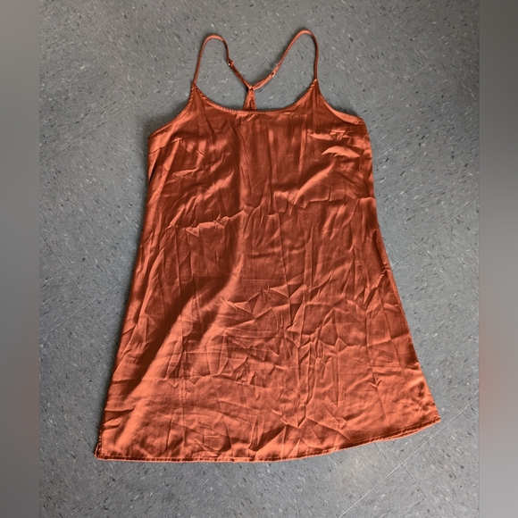 Stars Above Burnt Orange Slip Dress Size Medium - Picture 1 of 7